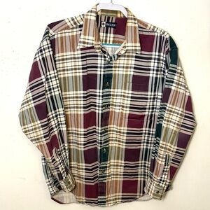 Stockton Twill Plaid Long Sleeve Dress Shirt for Men. Size L. EUC.